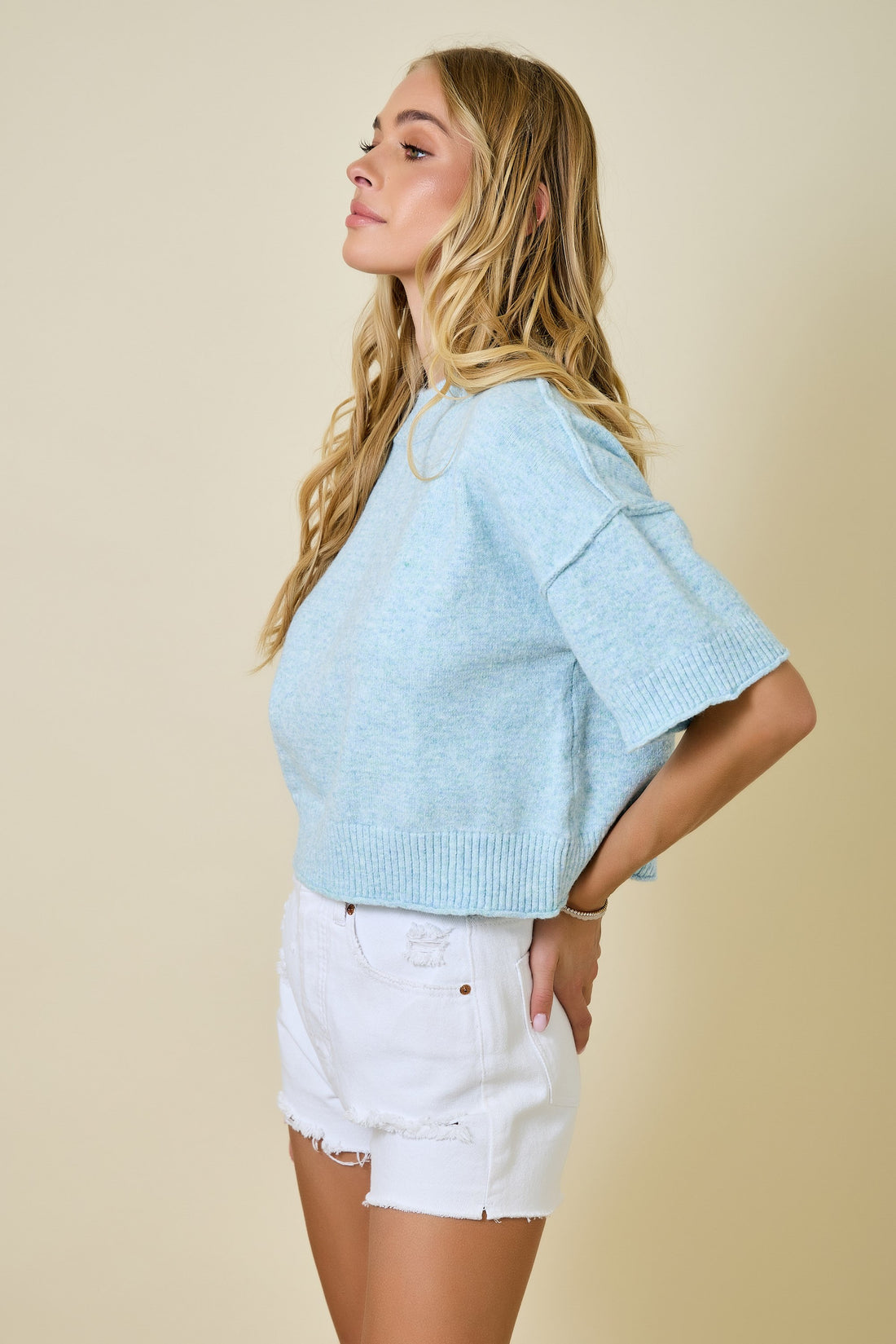 Sky Blue Sweater Top