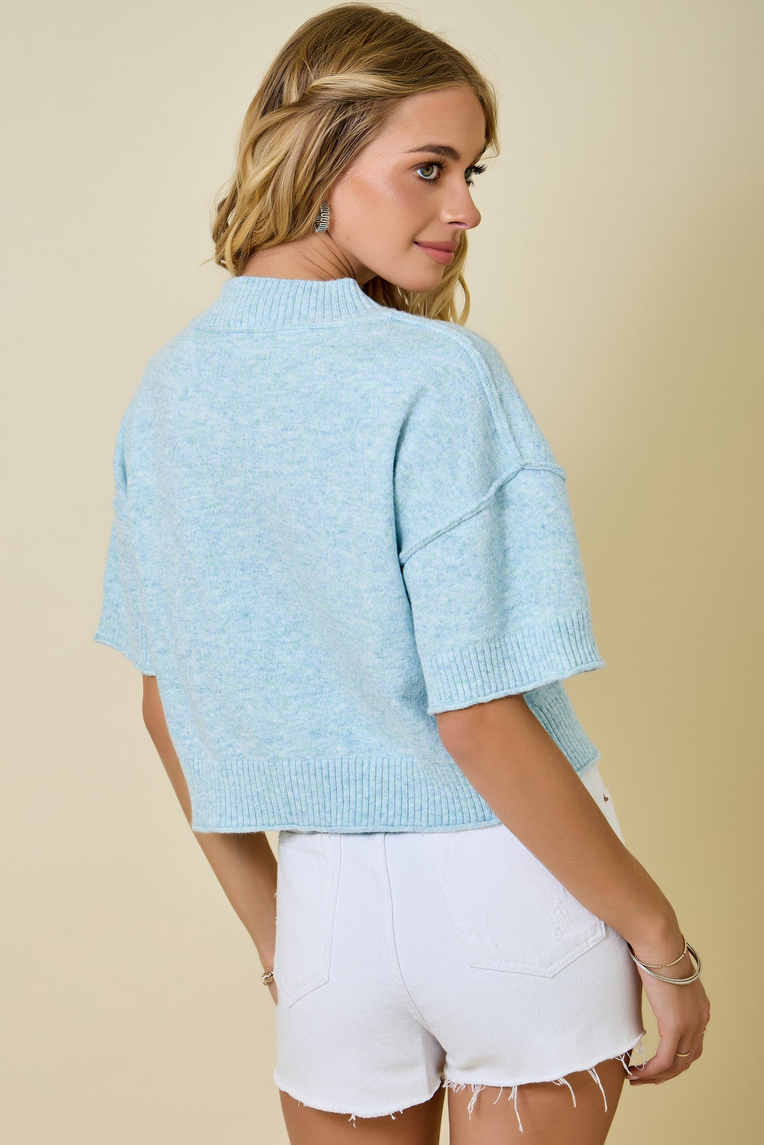 Sky Blue Sweater Top