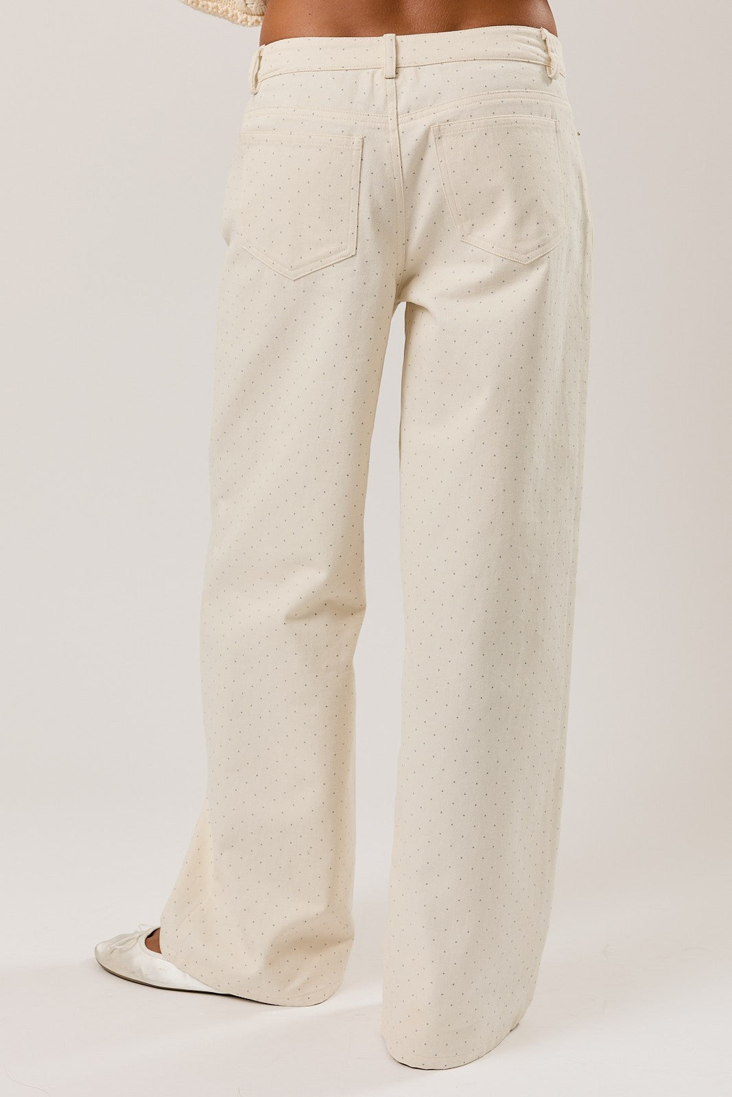 Cream Polka Dot Pant