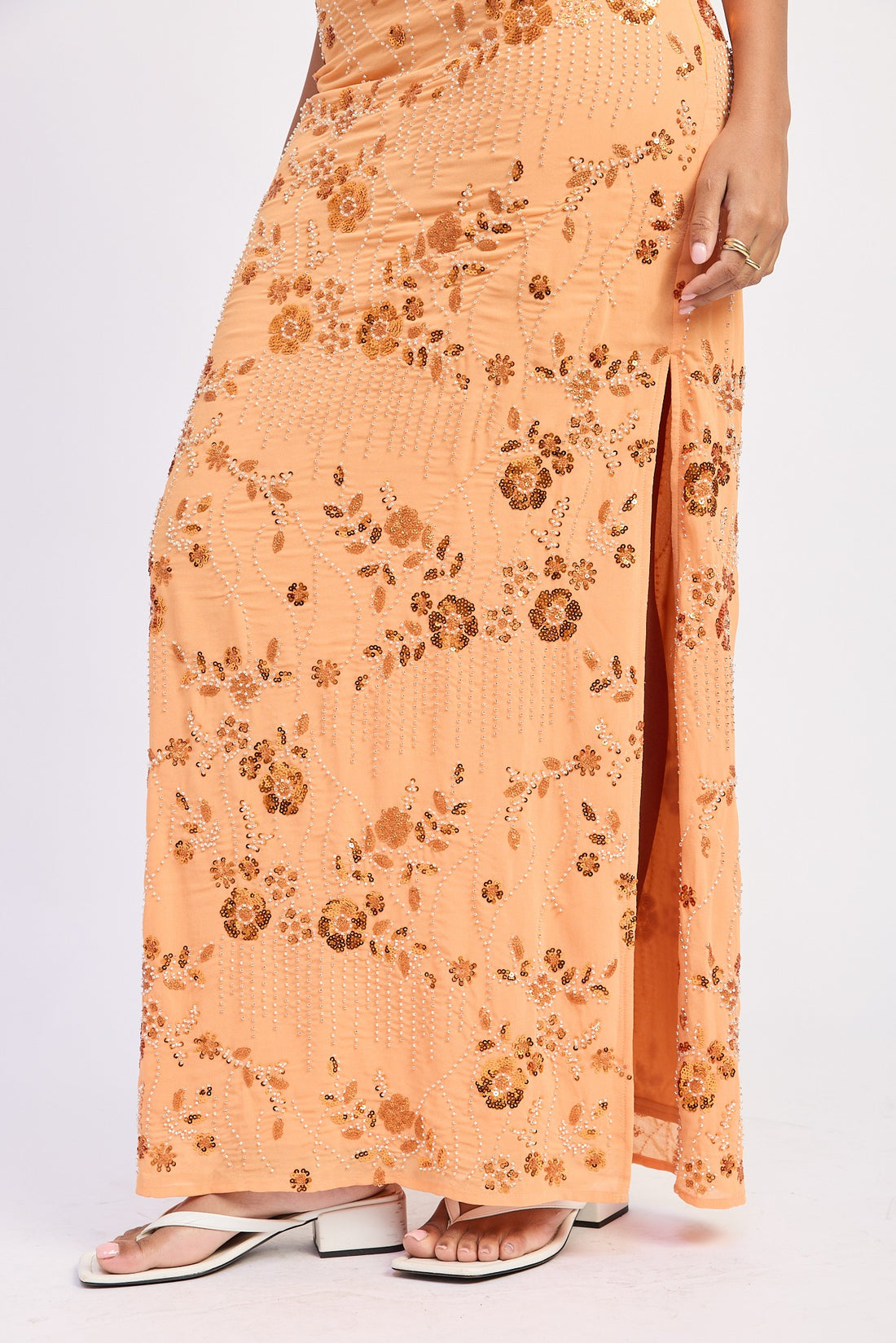 Sunset Beaded Maxi Skirt