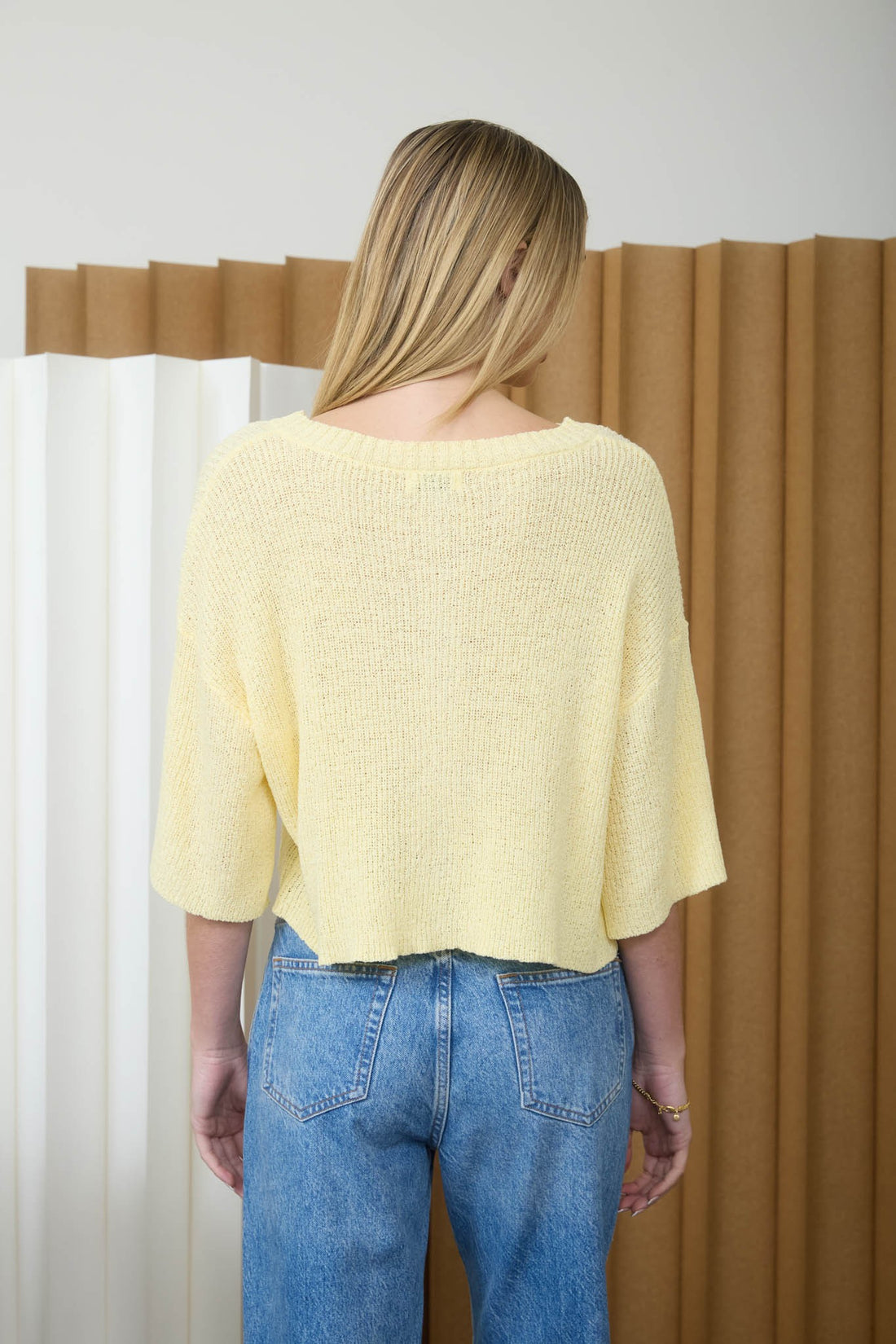 Butter Yellow Boxy Top