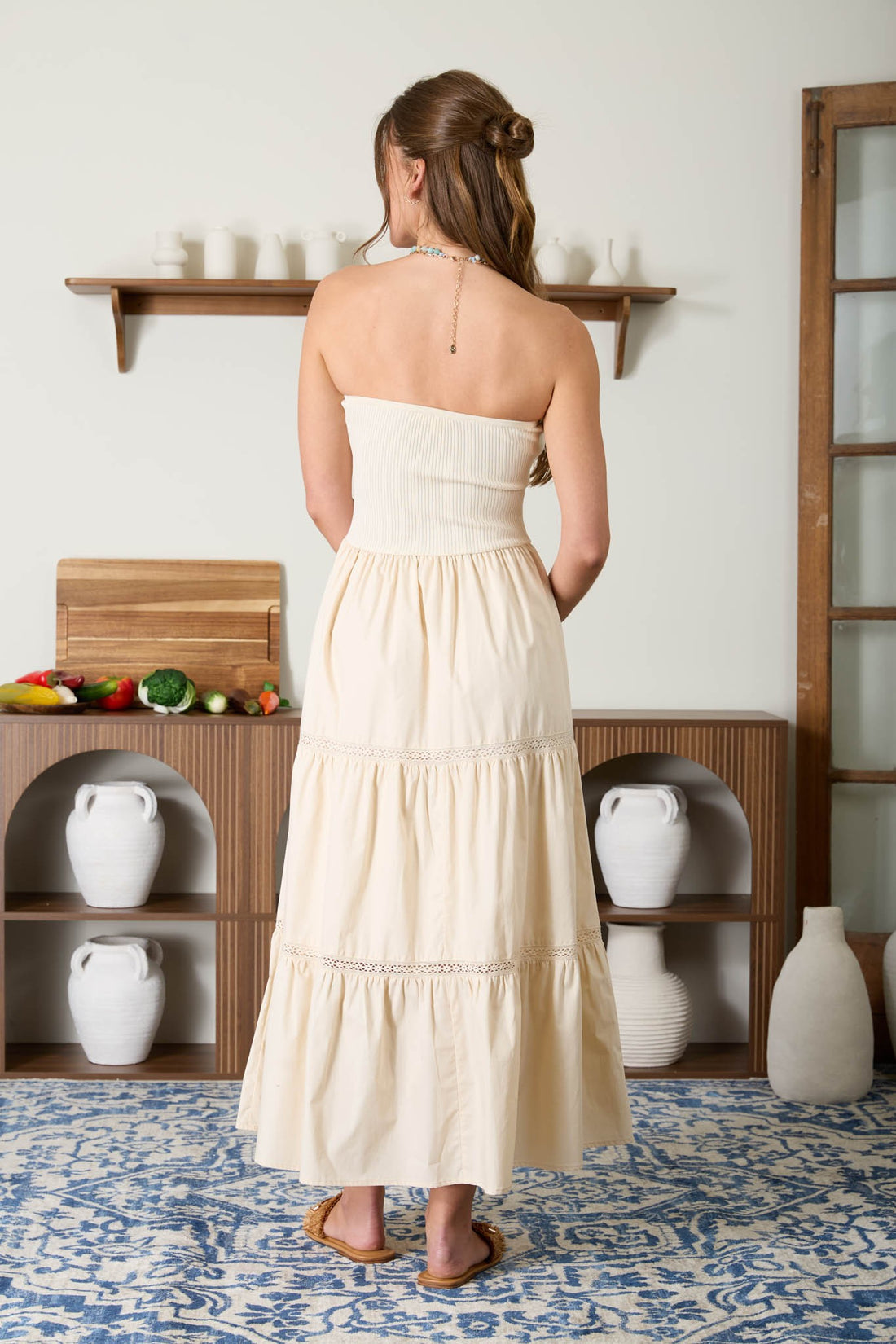 Natural Strapless Dress