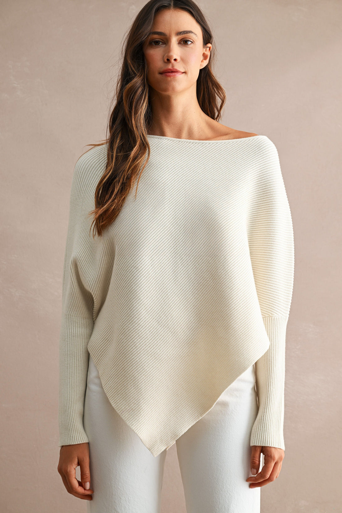Cream Pointed Sweater