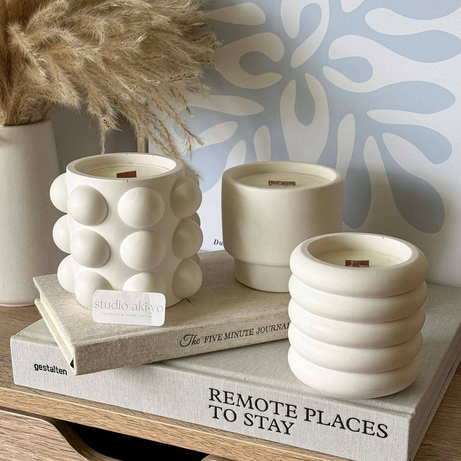 Rose + Peony Soy Candle | Mom Gifts | Crackling Wood Wick: Cloud Jar - 6oz