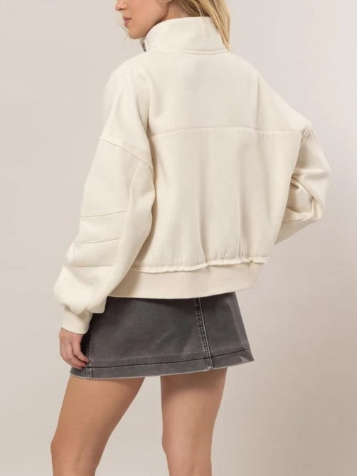 White Terry Pullover