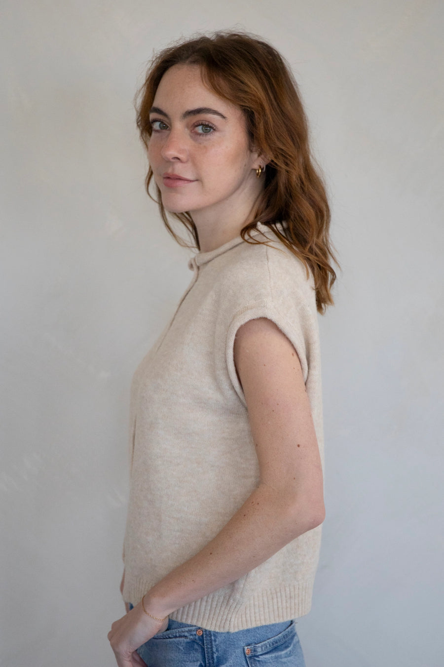 Piper Vest Top - Tan