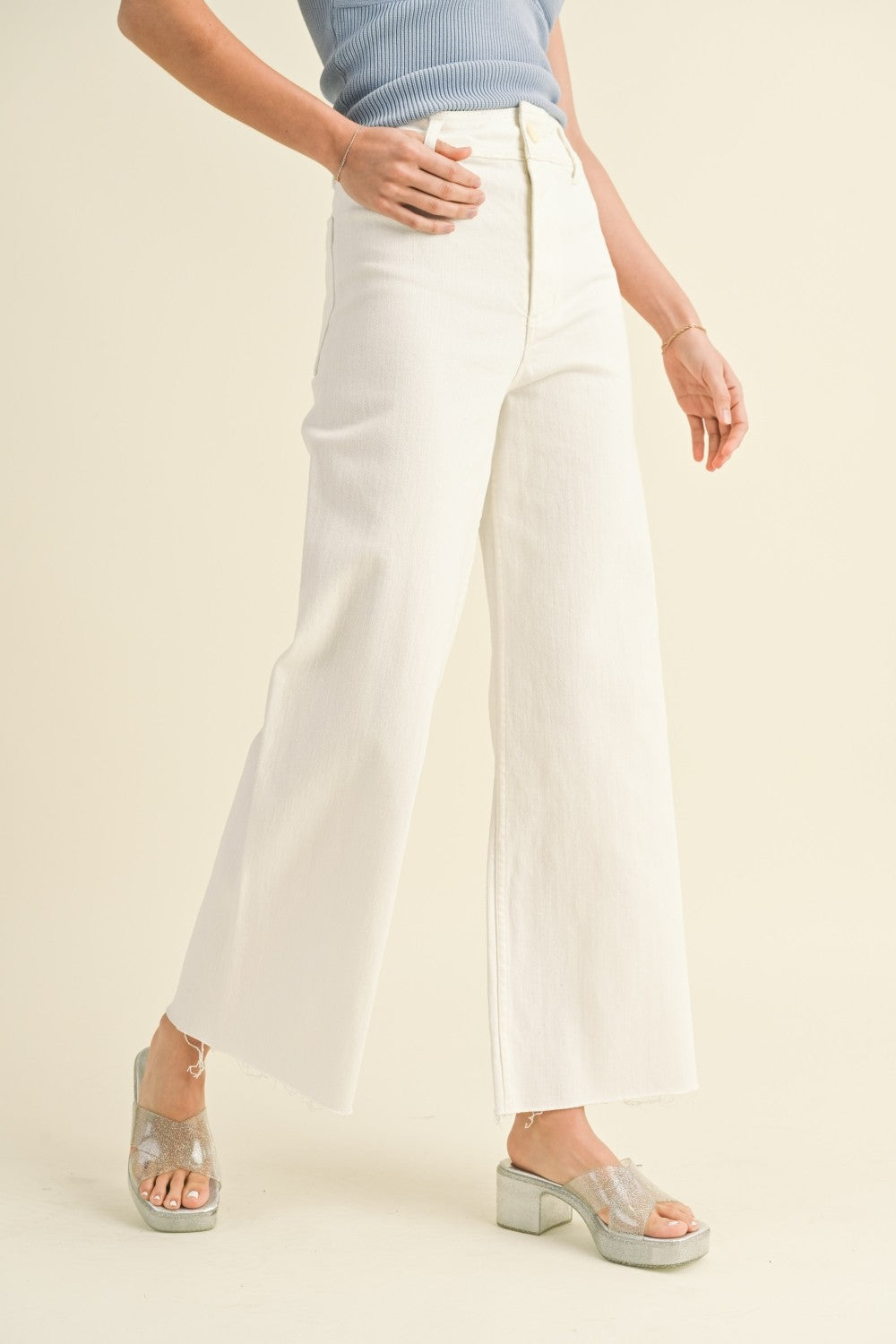 White Wide Leg Pant