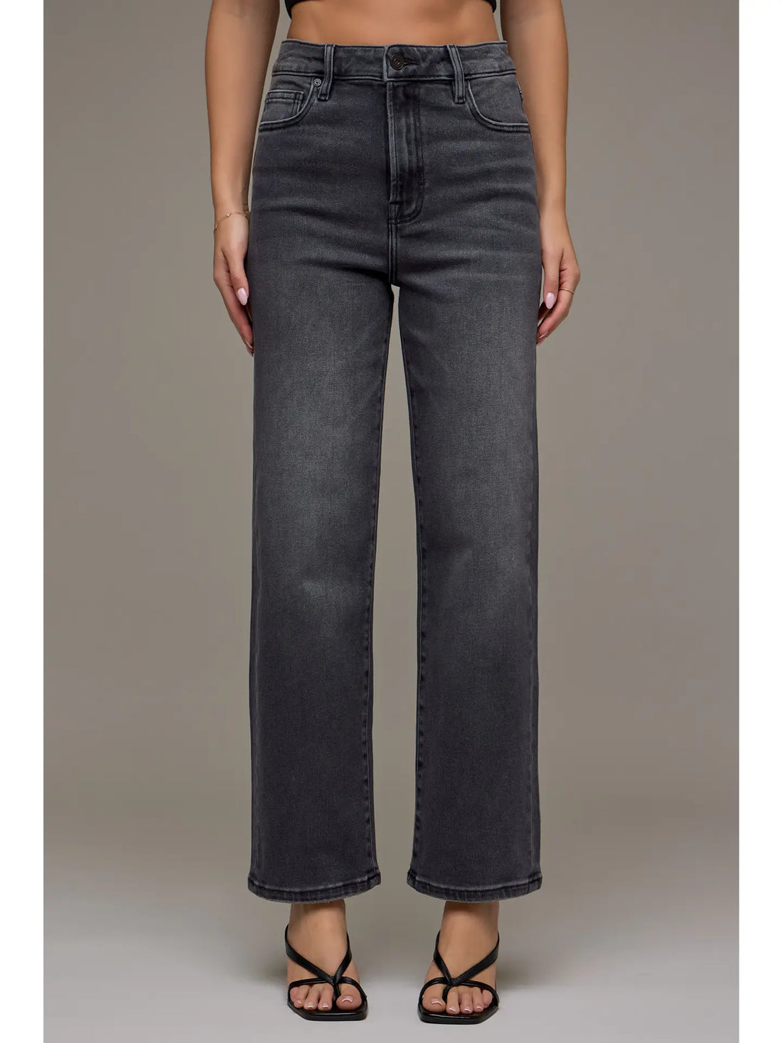 ELLA - Charcoal Wash Straight Leg