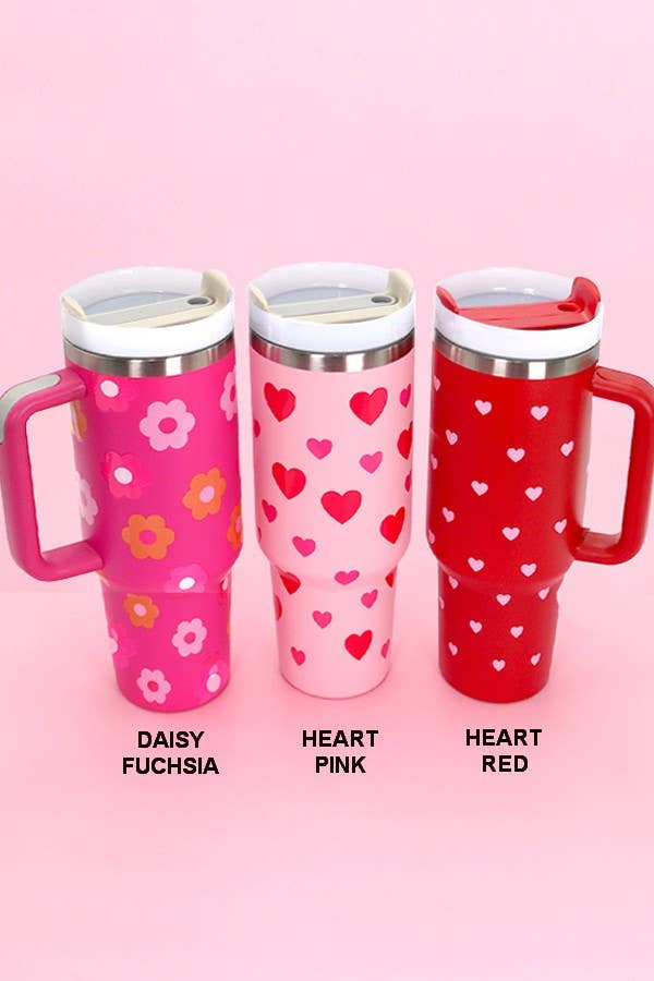 40oz STAINLESS STEEL TUMBLER ALL STYLES | TB40OZ: BOW CHECKER PINK