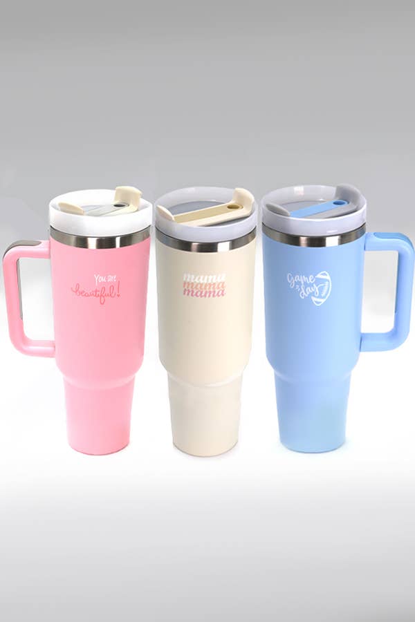 40oz STAINLESS STEEL TUMBLER ALL STYLES | TB40OZ: BOW CHECKER PINK