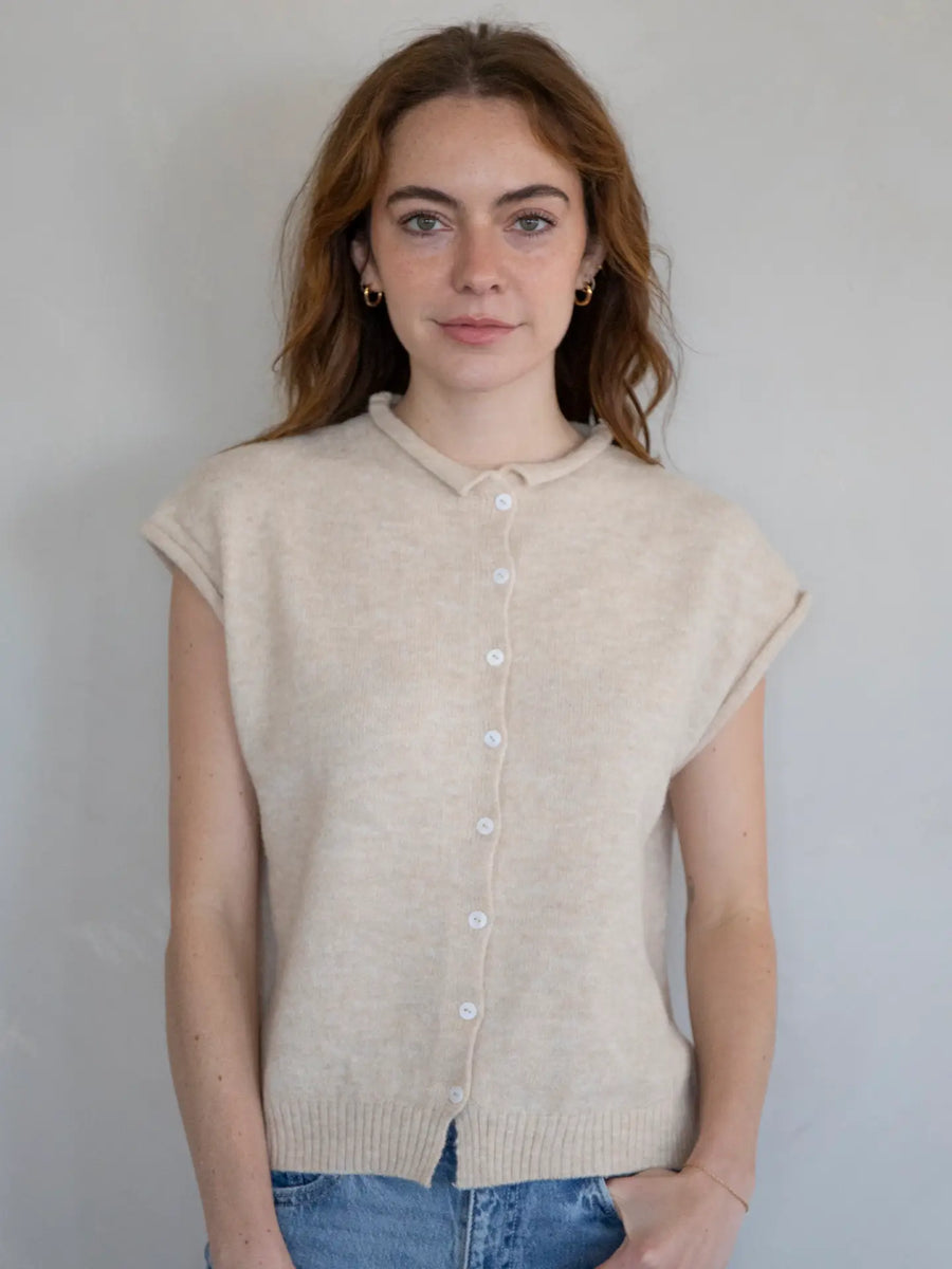 Piper Vest Top - Tan