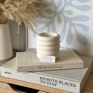 Rose + Peony Soy Candle | Mom Gifts | Crackling Wood Wick: Cloud Jar - 6oz