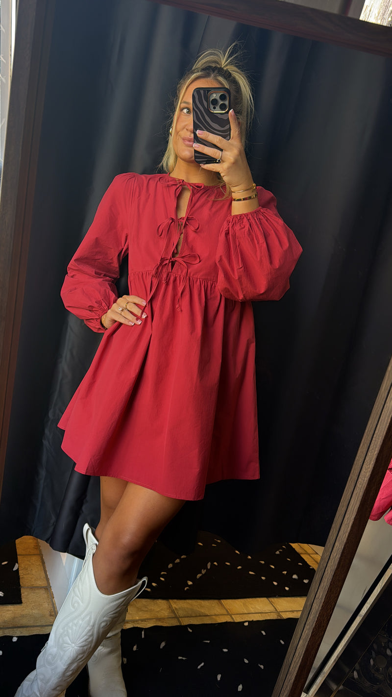 Maroon Darling Dress