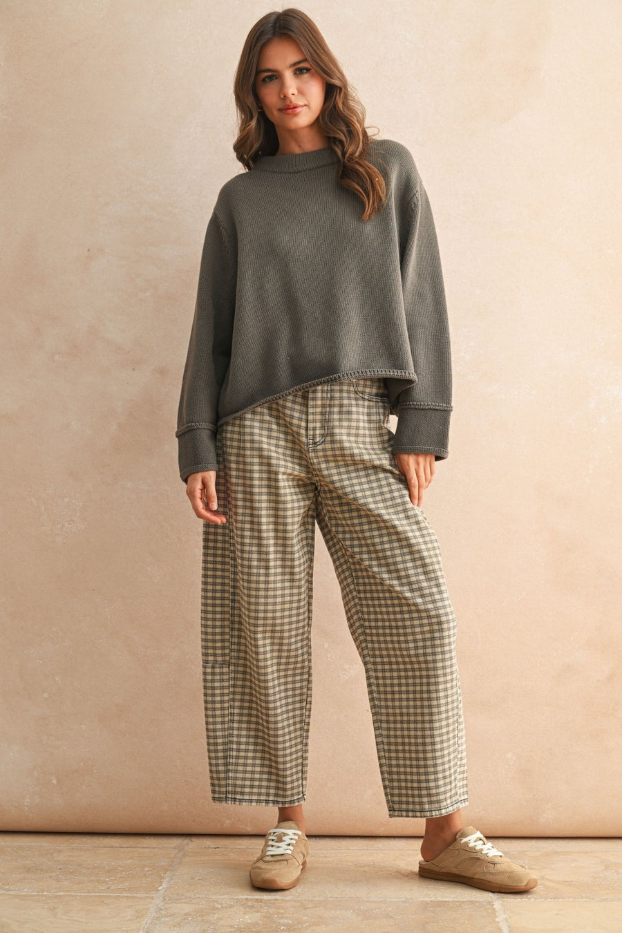 Mossy Green Sweater Top