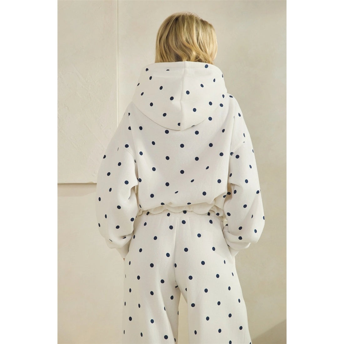 Navy Polka Dot Hoodie (set)