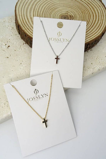 Class Mini Cross Necklace-Gold