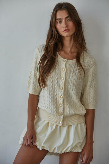 Pearly Sweater Top