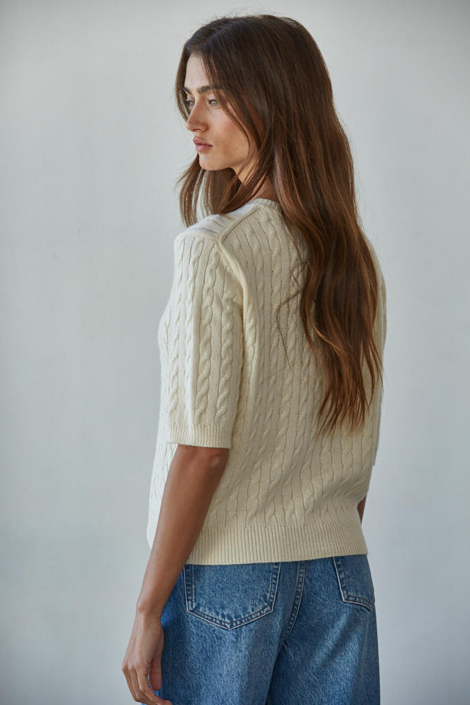 Pearly Sweater Top
