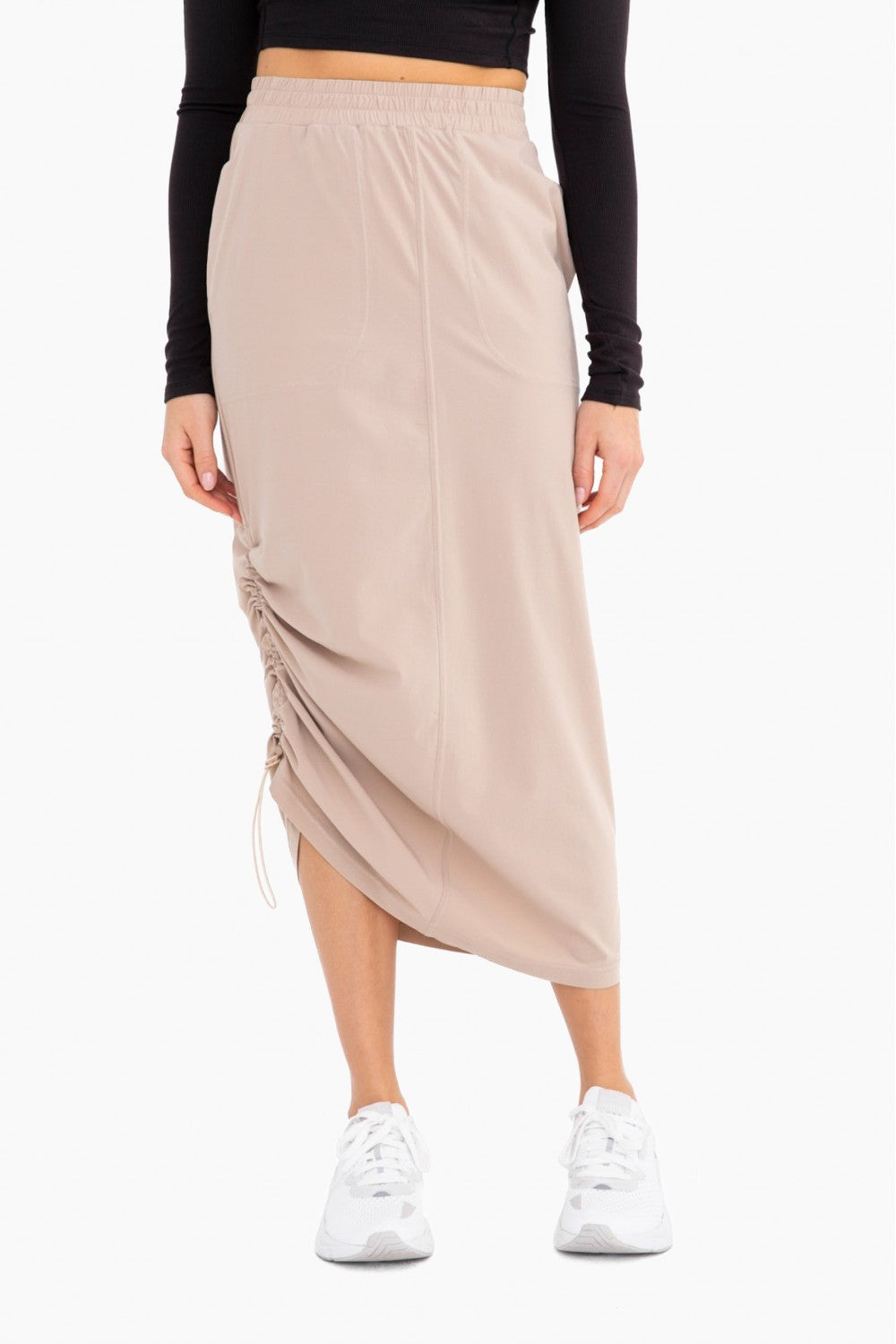 Midi Cargo Skirt with Adjustable Detail