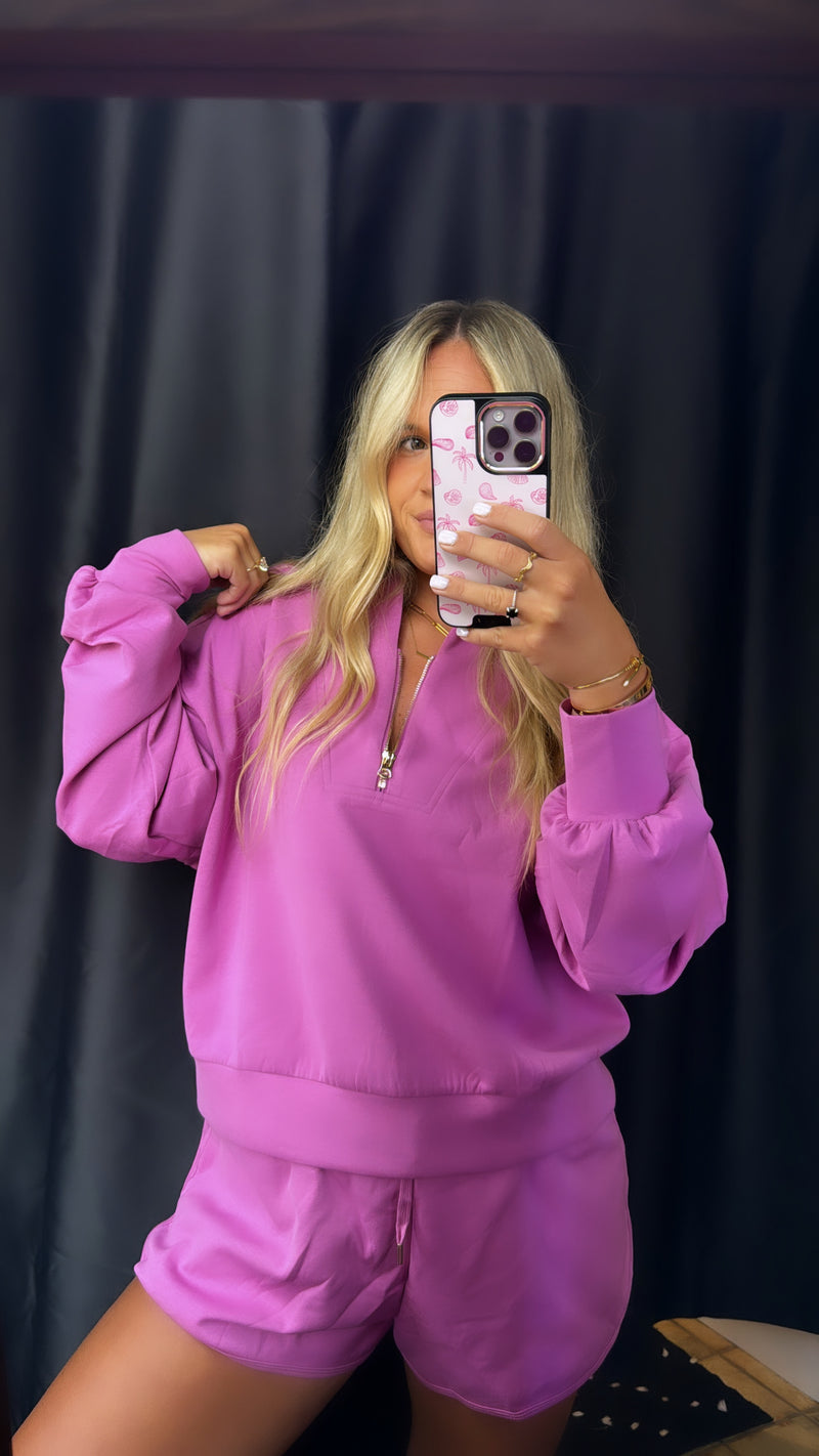 Magenta Scuba Hoodie (TOP)