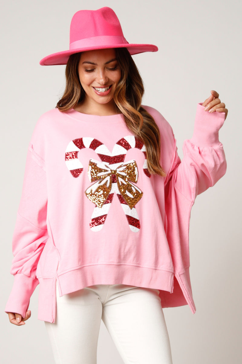 Pink Candy Cane Top