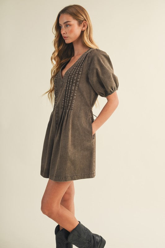 Espresso Pleaded Romper