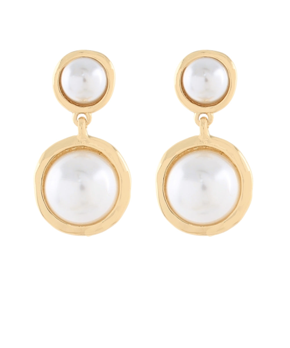 Circle Pearl Dangle Earring