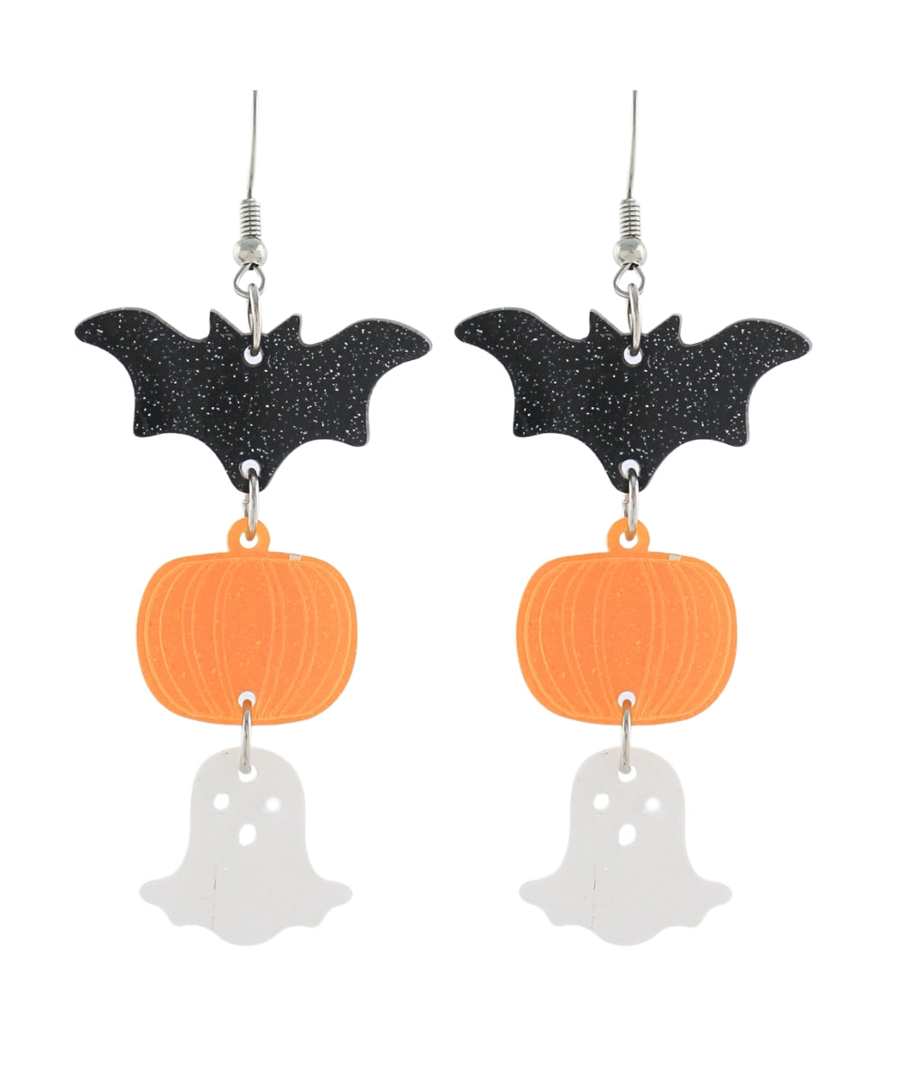 Halloween Bat & Ghost Earring