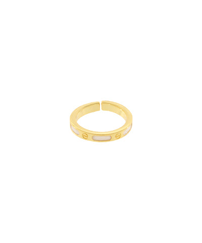Opal + Nail Head Ring