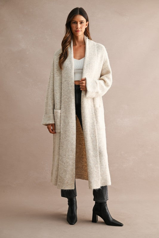 Light Taupe Long Cardigan