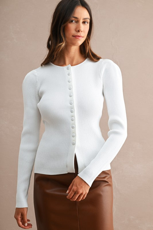City Bound Button Top