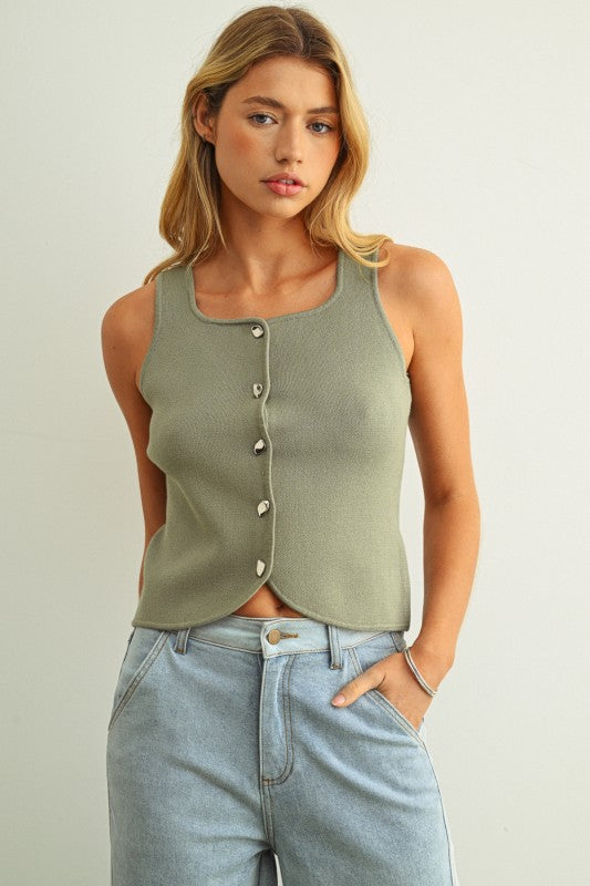 Melted Sage Top