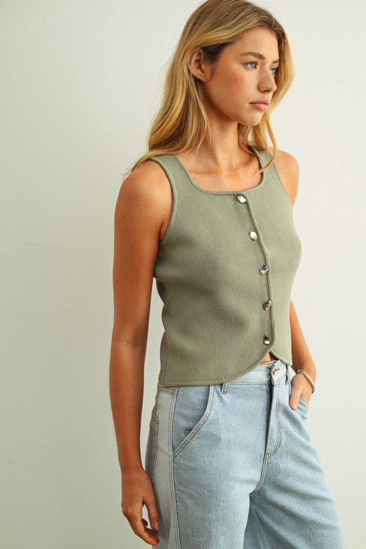 Melted Sage Top