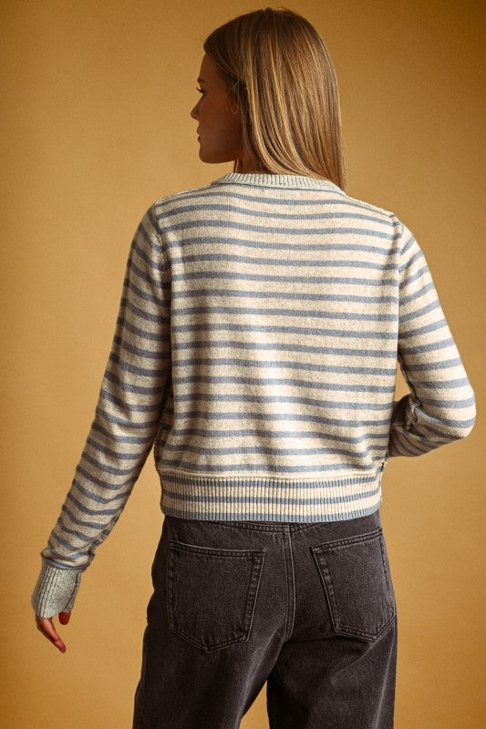 Sky Blue + Oat Sweater