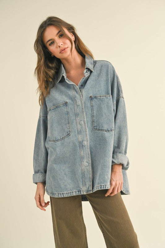 Denim Pocket Top