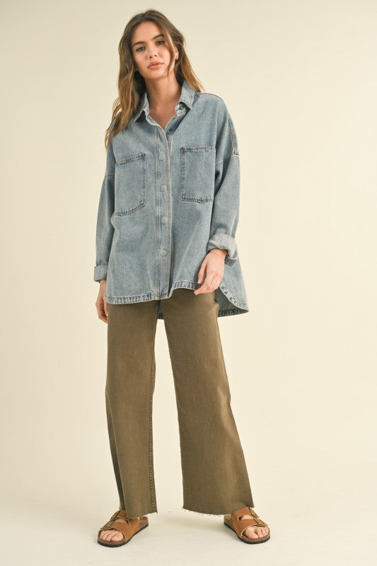 Denim Pocket Top