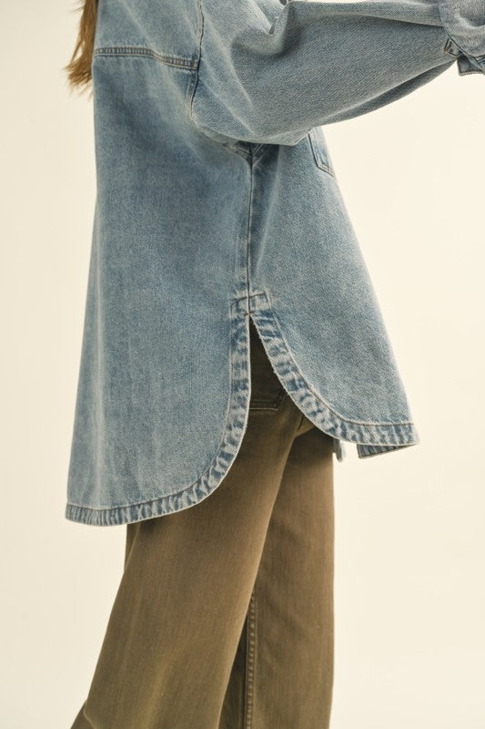 Denim Pocket Top