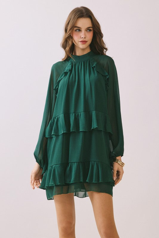 Holiday Ruffle Dress
