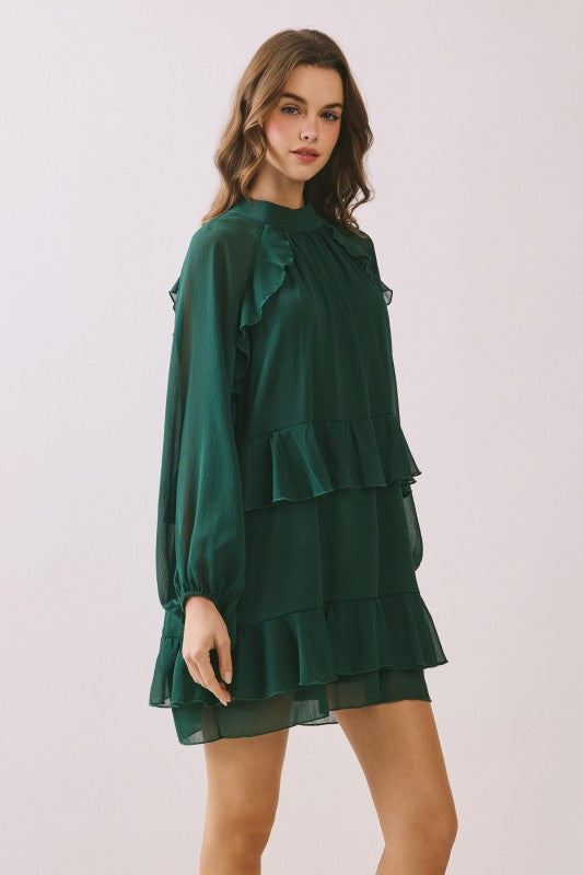 Holiday Ruffle Dress