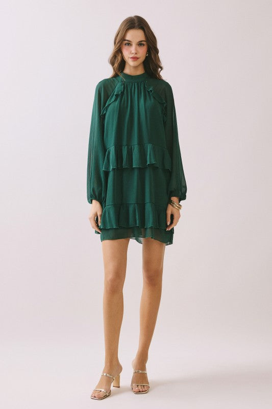 Holiday Ruffle Dress
