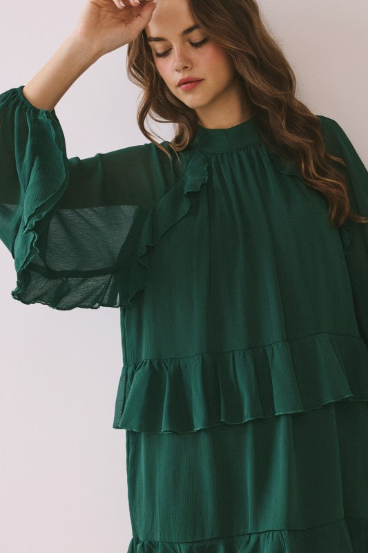 Holiday Ruffle Dress