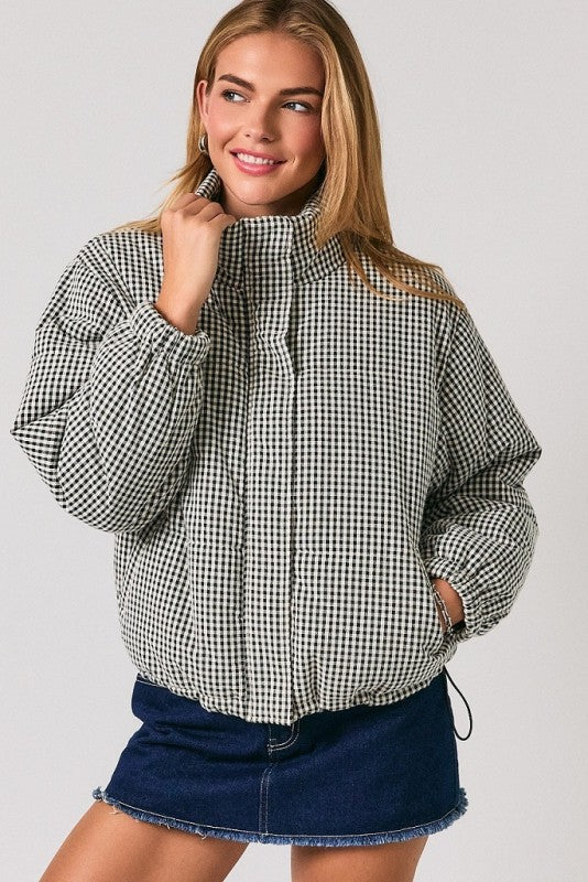 Oreo Gingham Puffer Jacket