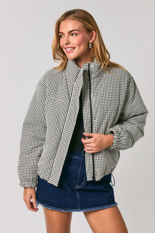 Oreo Gingham Puffer Jacket