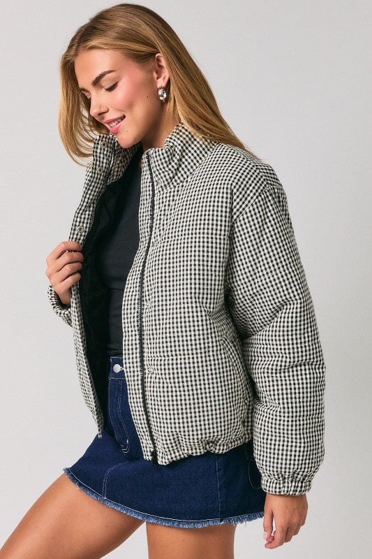 Oreo Gingham Puffer Jacket