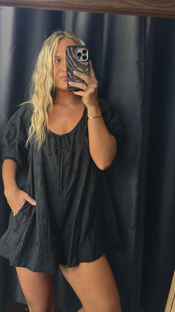 Black Lace Romper
