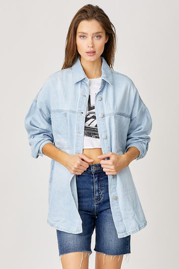 Oversized Denim Top