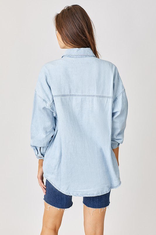 Oversized Denim Top