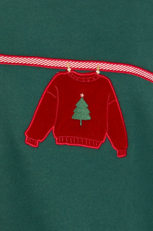 Christmas Patch Mockneck
