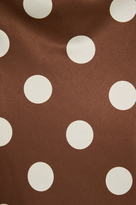 Fall Brown PolkaDot Skirt