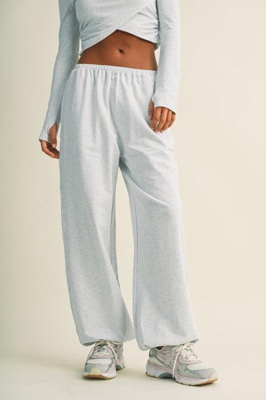 Grey Mineral Washed Joggers